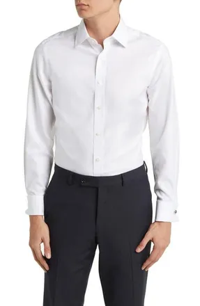 CHARLES TYRWHITT Non-Iron Twill Shirt in White at Nordstrom, Size 16.5