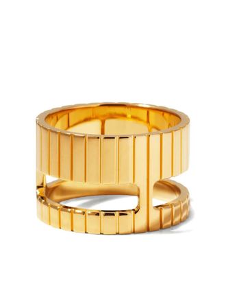 Ivi Seaside Collection Slot ring - women - 18kt Gold Plated Silver - 6