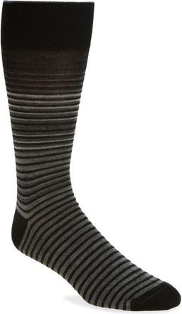 Nordstrom Gradient Stripe Wool Blend Dress Socks in Grey at Nordstrom