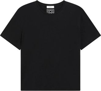 Toteme Classic Tee - Dames - T-shirts - Zwart - M - Katoen - Tops