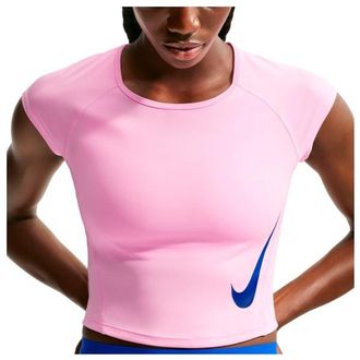Nike Swoosh Run Dri-FIT S/S Running Top Laufshirt f&uuml;r Damen | rosa