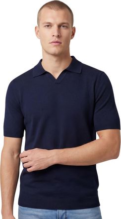 Thomas Maine trui t-shirt v-hals donkerblauw effen