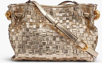 DKNY Cashmere Metallic Braided Crossbody Bag in Gold at Nordstrom