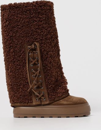 Casadei Stivale con zeppa New Double Face Casadei in camoscio e shearling