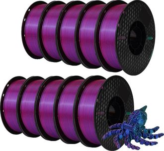 OEM Filamento Para Impresora 3d, Pla Sedoso De 10 Kg, Alto Rendimiento, Rojo, Verde Y Azul