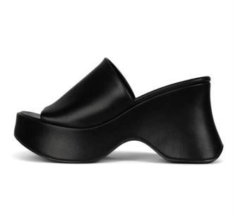 Jeffrey Campbell Womens Wedge Platform Sandal In Black