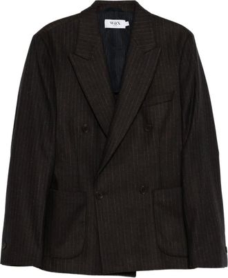 Wax London double-breasted blazer - Brown
