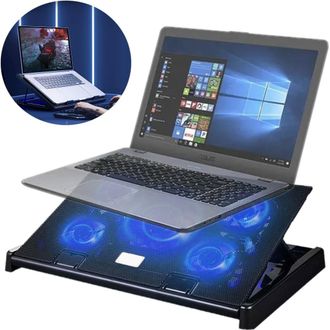 OEM Soporte De Refrigeraci&oacute;n Para Port&aacute;til Con Ventilador, Doble Puerto Usb, Compatible Con Port&aacute;tiles De 11 A 17 Pulgadas, Soporte De Refrigeraci&oacute;n Con 5