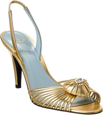Valentino Royal Heart 65 Leather Slingback Sandal