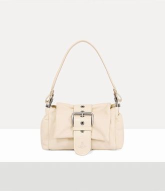 Vivienne Westwood Hazel Treasure Handbag Supple Leather Cream-purple / Red / Bluesilver