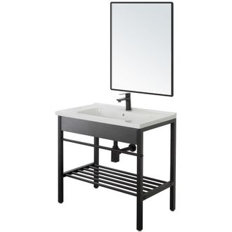 Feridras Feridras - composizione bagno mobile lavabo in metallo 60x47x78cm+SPECCHIO borg
