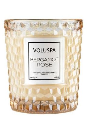 Voluspa Roses Classic Textured Glass Candle in Bergamot Rose at Nordstrom Rack, Size 6.5 Oz