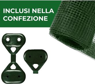 Esto Rete Antigrandine Tessuto Giardini Piante Anti Uccelli - 100-metri 2-mt con-clip