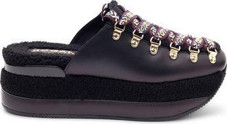 Hogan H466 Platform Lace-Up Mules