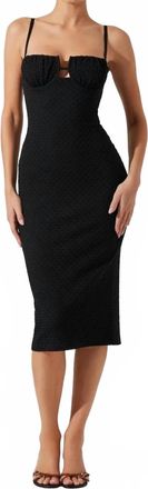 Astr Jaida Midi Dress In Black