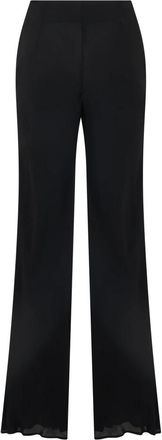 Alberta Ferretti Rechte broek - Dames - Wijde Broeken - Zwart - S - Leer - Broeken