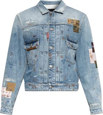 Dsquared2 Denim Jacket Met Vintage Effect - Heren - Spijkerjassen - Blauw - M - Denim - Jassen