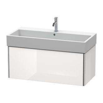 Duravit Duravit Xsquare Vanity Unidad De Pared 98.4x 46.0 Cm, 1 Extra&iacute;ble, Para Lavabo Vero Air 235010, Color (frente/cuerpo): Marr&oacute;n Oliva Laca Alto Brillo -