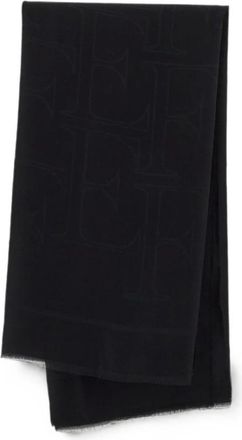 Elisabetta Franchi Accessoires, Dames, Zwart, ONE Size, Winter Scarves