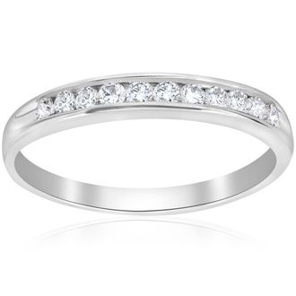 Pompeii3 1/4ct Diamond Wedding Ring 14K White Gold Size Selectable