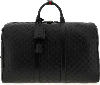 Gucci Black GG Emblem large duffle bag