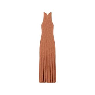 Twinset Knitted Dresses, female, Orange, Size: M Twin-set Dresses