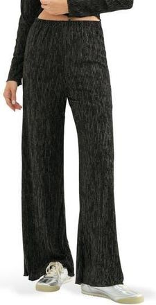 Lush Stripe Wide Leg Pants in Black at Nordstrom Rack, Size Medium