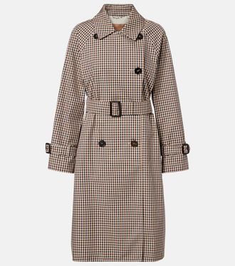 Max Mara Trench di Mtcfate in misto cotone a quadretti