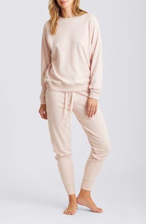Papinelle Sleepwear So Soft Fleecy Organic Cotton Pajamas in Pink at Nordstrom, Size Medium