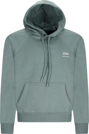 Ami Hoodies & sweatvesten, Heren, Groen, M, Katoen, Katoenen Boxy Fit Sweatshirt