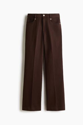 H&M Bootcut Twill Trousers in Dark Brown at Nordstrom, Size 12