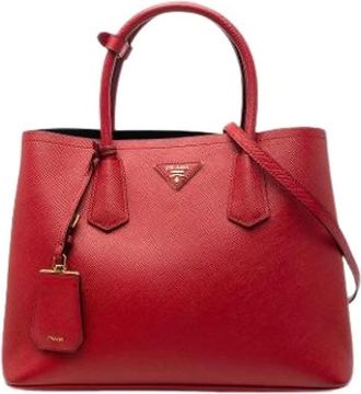 Prada Pre-owned Handbags, female, Red, Size: ONE SIZE Pre-owned Vintage Satchel