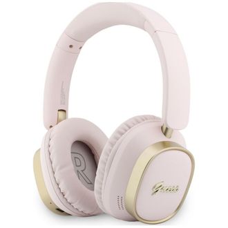 OEM Auriculares Supraaurales Guess Bluetooth Enc Rectangulares De Metal Con Letras Rosas