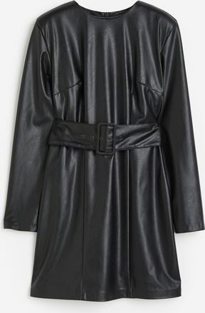 H&M Kleid mit Schulterpolstern - Schwarz