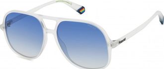 Polaroid Womens PLD-6217-S-2M4 PLD 6217 S 57 2M4 Sunglasses - White - One Size