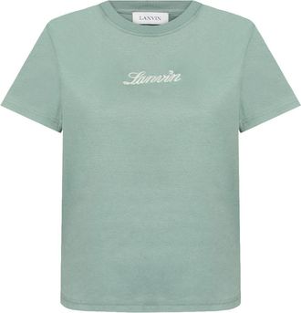 Lanvin Mint Green Short-Sleeved Top