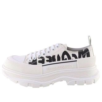 Alexander McQueen High Top Skate Sneakers White Black 682421W4RQ29356