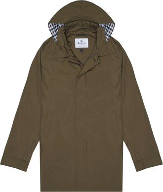 Aquascutum Mens Active Rlg Packable Trench Army Green Jacket - Size X-Large