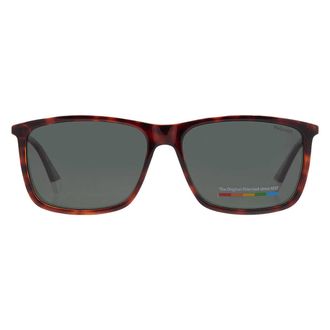Polaroid Polairzed Green Rectangular Mens Sunglasses PLD 4130/S/X 0086/UC 59
