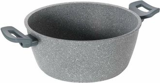 None MOPITA ROCCIA VIVA Casseruola Antiaderente &Oslash; 24 cm Padella per tutti i piani cottura (No Induzione), Rivestimento 5 strati Antigraffio, Manico Soft