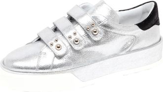Hogan Metallic Effect Schoen met Drievoudige Bandjes - Dames - Sneakers - Grijs - 38 1/2 EU - Schoenen