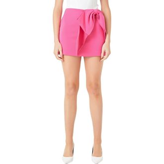 endless rose Bow Miniskort in Fuchsia at Nordstrom, Size X-Small