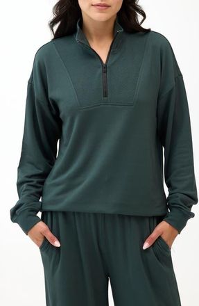 Threads 4 Thought Nyla Fleece Half Zip Pullover in Alpine/black at Nordstrom, Size X-Small