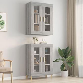 vidaXL Vidaxl - Armario De Pared Colgante Gris Sonoma 69,5x34x90 Cm