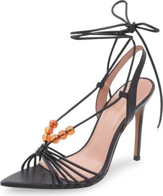 BCBGeneration Thelma Ankle Wrap Sandal in Black at Nordstrom, Size 8.5