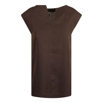 Max Mara Dames, Blouses & Shirts, Bruin, Maat: XS Linnen