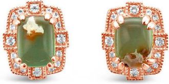 Le Vian Ladies Peacock Aquaprase Earrings set in 14K Strawberry Gold