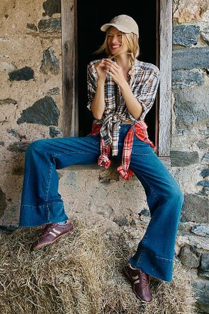 Pilcro The Rylan Relaxed High-Rise Flare Jeans by Pilcro