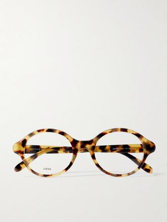 Loewe Occhiali Da Vista In Acetato Tartarugato Con Montatura Rotonda - Marrone