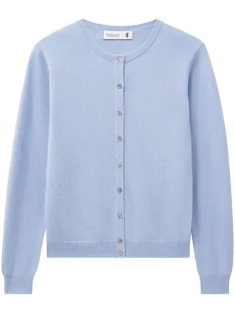 Pringle Of Scotland round-neck cashmere cardigan - women - Cashmere - M - Blue